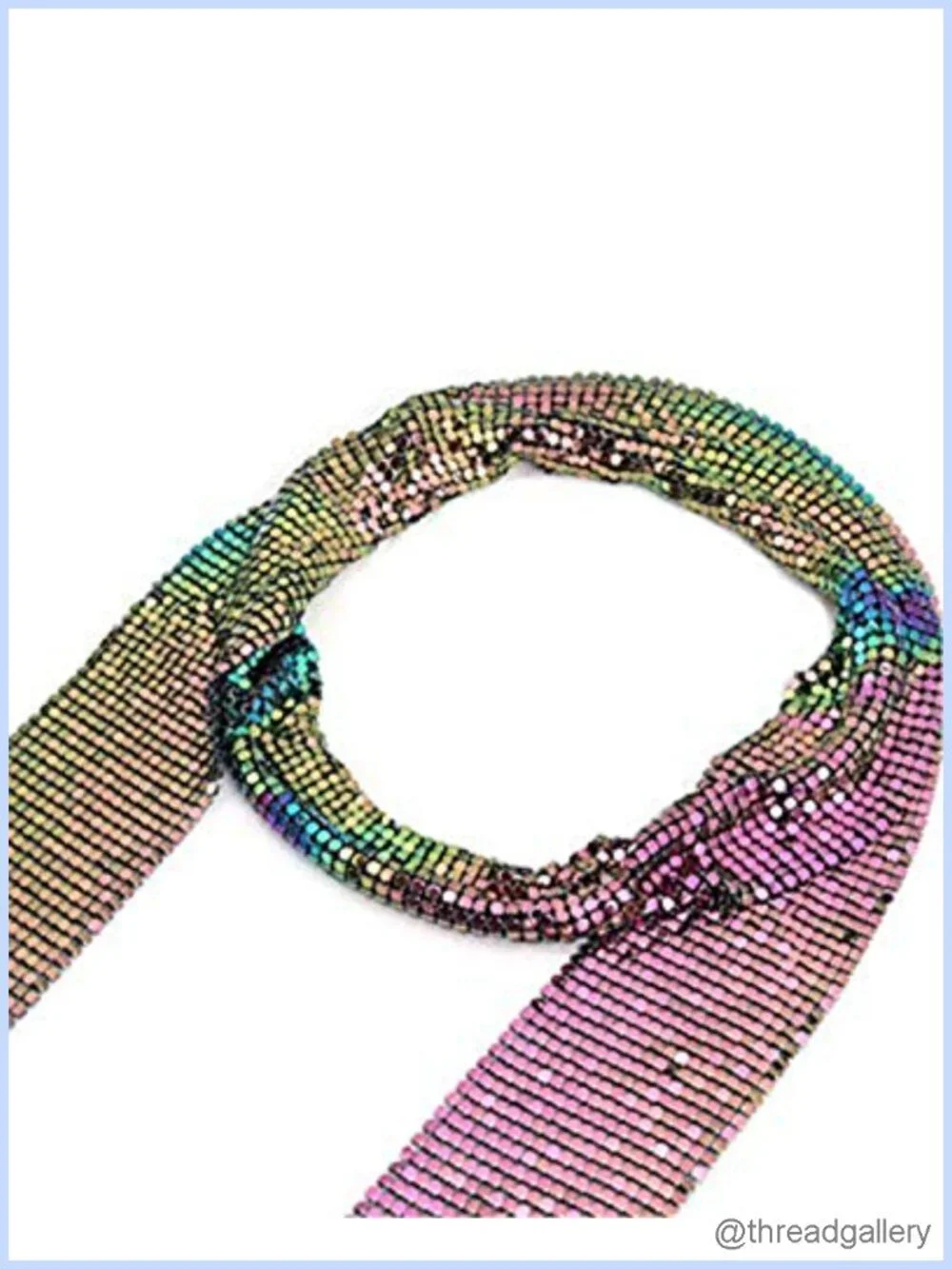 Sequin Metal Sequins Neck Tie Scarf Party Evening Long Thin Skinny Tie Shawls